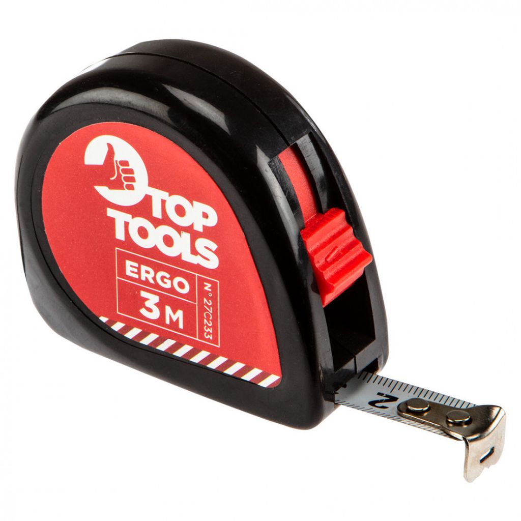 Top Tools tahl-Bandmaß 3 m x 12,5 mm, Aufrollsperre Produktbild 