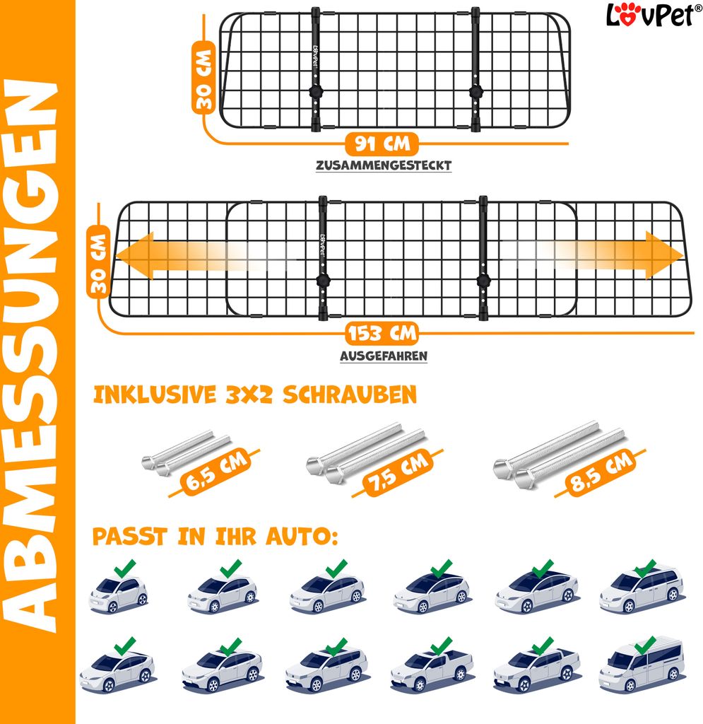 WDMNAO Auto Hundegitter Für BMW 1er (2004-2011) E87 - Kofferraumtrenngitter Für Hunde