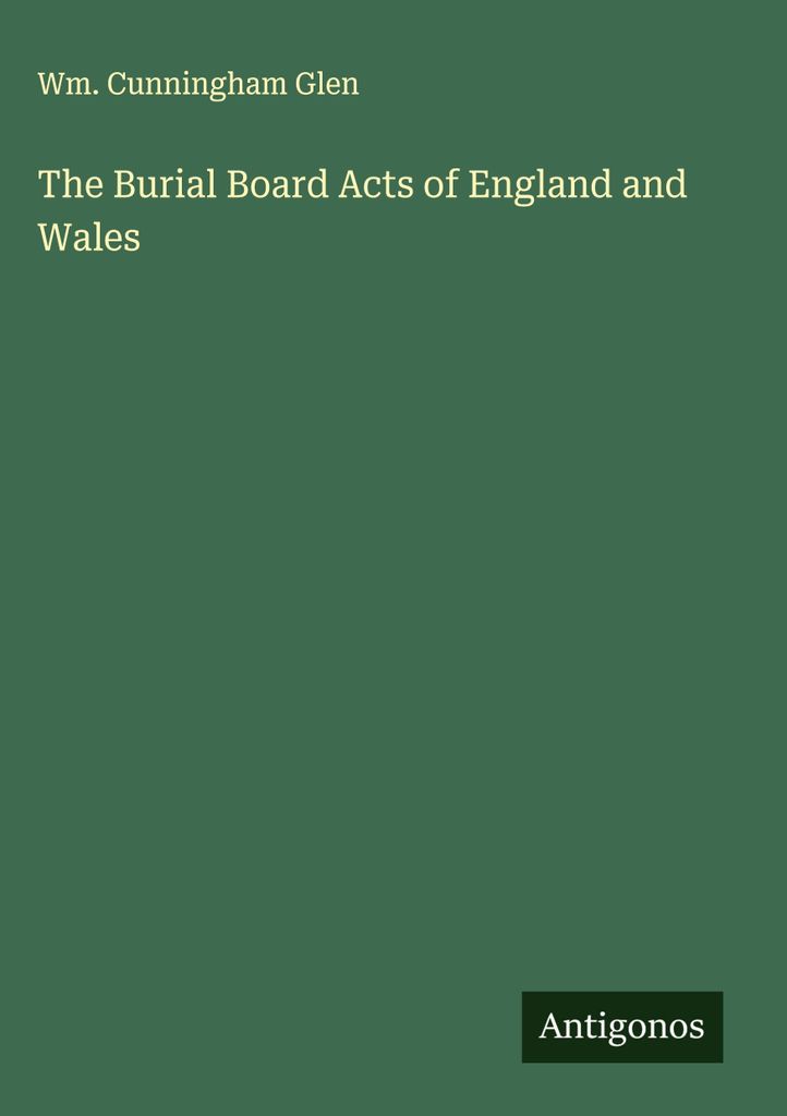 Die Bestattungsgesetze von England und Wales