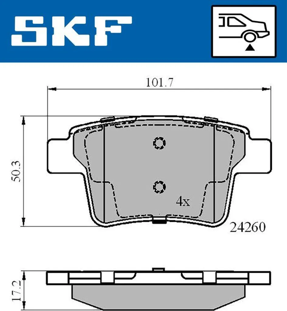 Jeu de Plaquettes de Frein à Disque SKF pour Berline Mondeo et X-Type