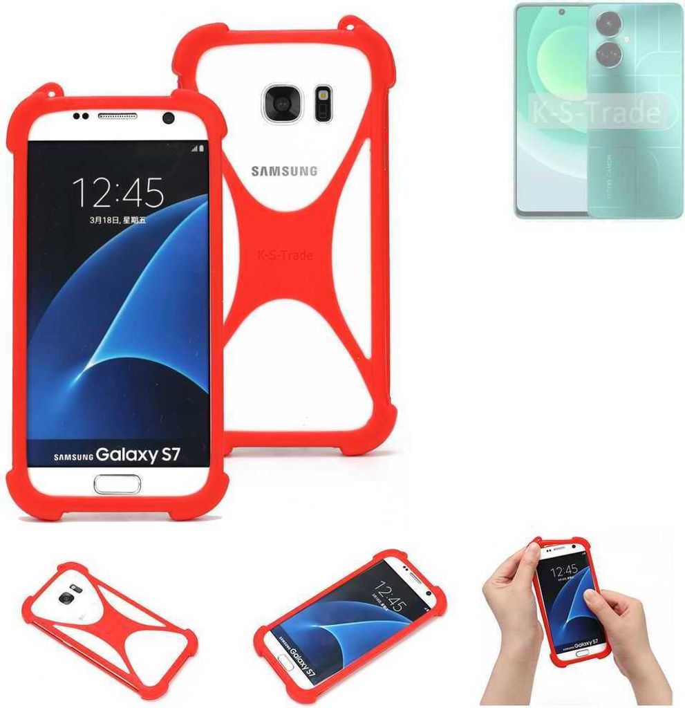 K-S-Trade Handy-Hülle kompatibel mit Tecno Camon 19 Schutz-Hülle Bumper Silikon Schutz Hülle Cover Case Silikoncase Silikonbumper TPU Softcase