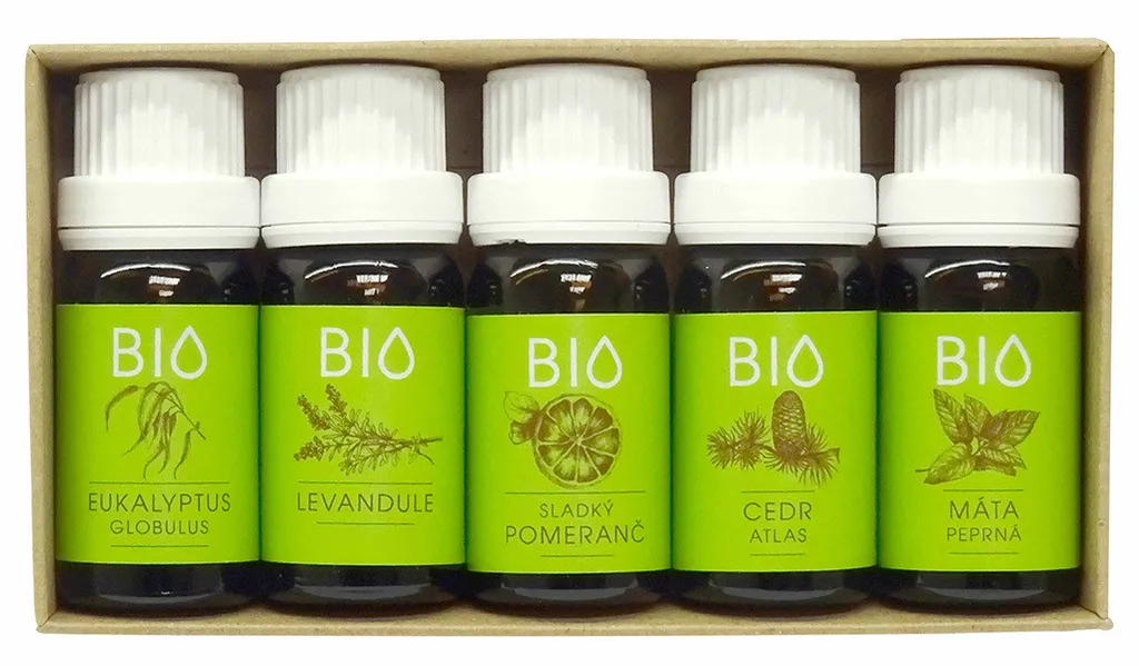 Huiles essentielles Hanscraft 100 % bio Collection 1 - Coffret de 6 flacons