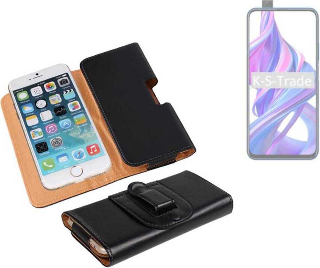 K-S-Trade Schützhülle Handyhülle kompatibel mit Huawei Honor 9X Holster Gürtel Tasche Schutzhülle Handy-Tasche Smartphone Case Seitentasche