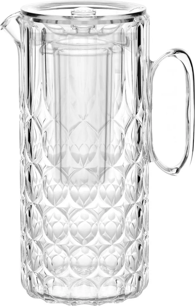 Guzzini Caraffa Vanity Trasparente 1.75L in Bio-Based con Infusore Frutta