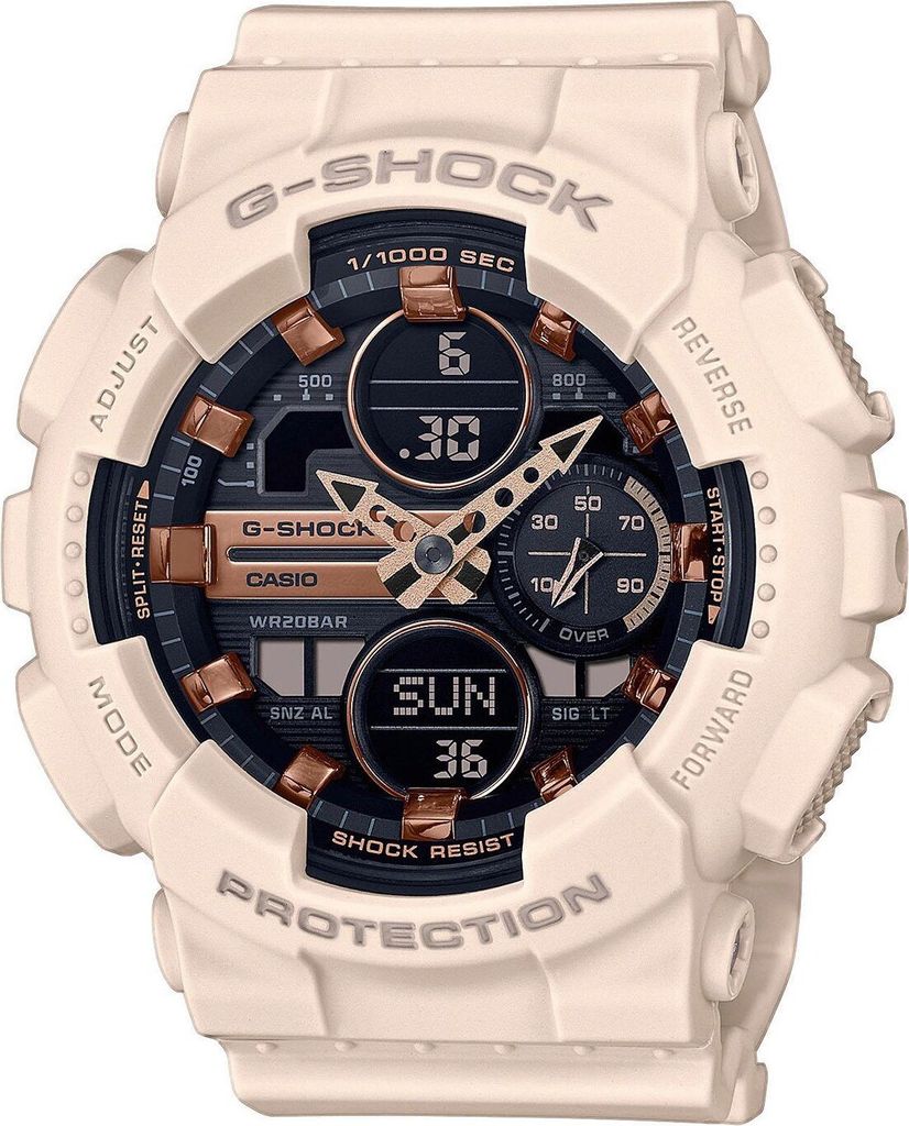 A close-up studio shot of a Casio G-Shock watch.
