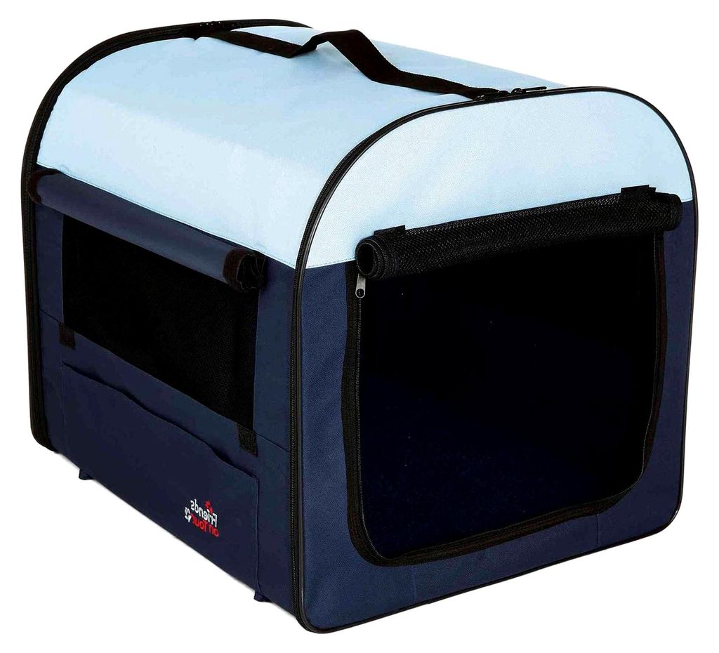 Hundebox Basic - Größe XS: 32 x 32 x 47 cm - mit abdeckbaren Netzeinsätzen, Fleece-Bodenplatte, 3 Außentaschen, Bodenlaschen und Heringen, inkl...