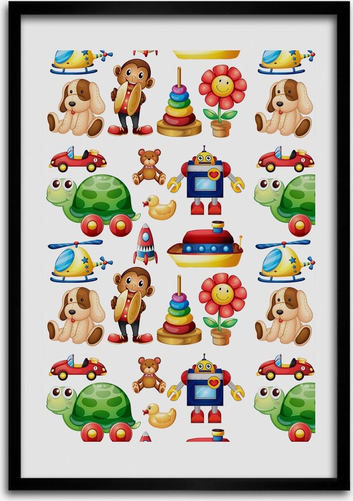 Bild - Bilderrahmen - Foto - 70 cm x 100 cm - MDF - Rahmen - Wandkunst - Spielzeug