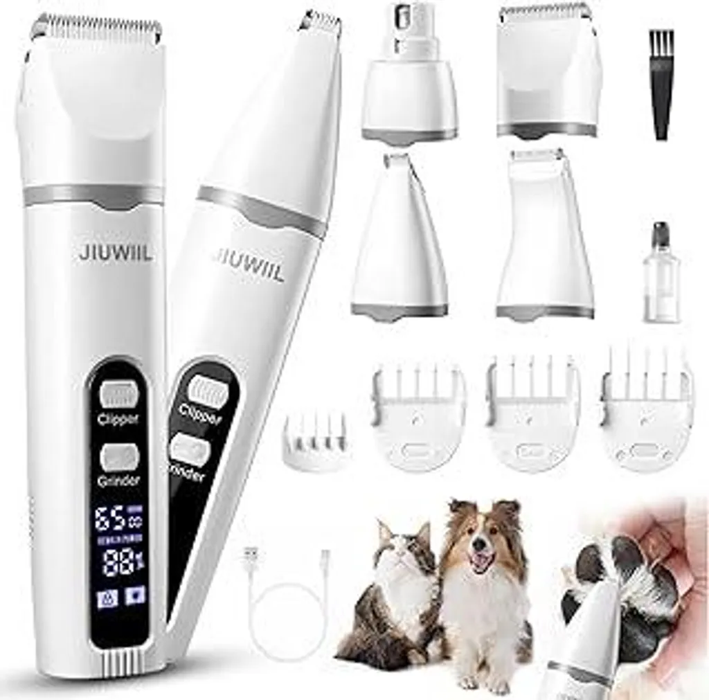 Tosatrice per Cani JIUWIIL 4 in 1 LCD - Kit Toelettatura Professionale