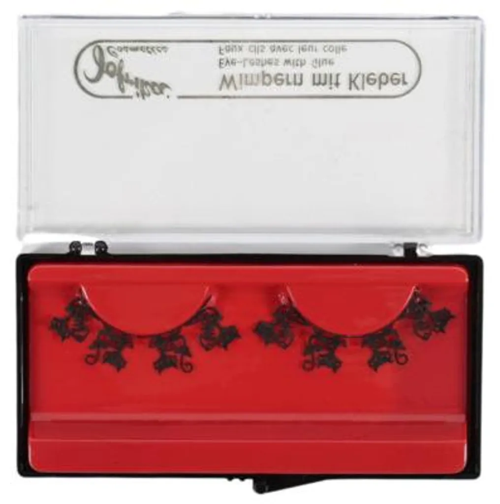 Faux cils noirs style Chat Jofrika 11,5 cm - Set de 60 paires de cils