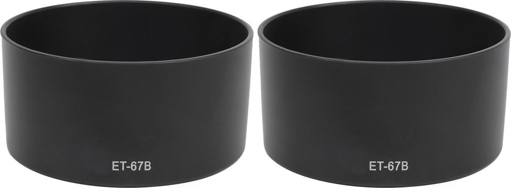 2pcs ET67B Kunststoff Kamera Mount Lens Hood Lightweight Fit für EFS 60mm F/2.8 USM Objektiv