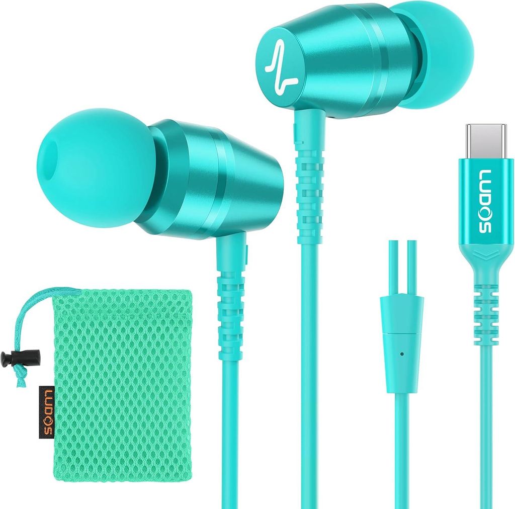 USB-C In-Ear Kopfhörer mit Mikrofon, klare Sprachqualität, Komfort-Design, universelle Gerätekompatibilität für Alltag & Arbeit