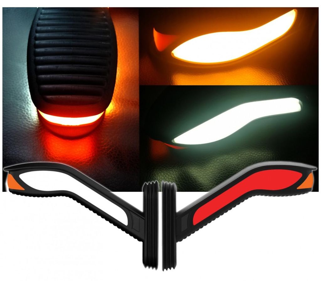 2-teiliges Set Cobra-Hörnchen, mit Blinker, Neon-Effekt, Seitenmarkern und Begrenzungsleuchten für LKW/Sattelauflieger, 19 cm