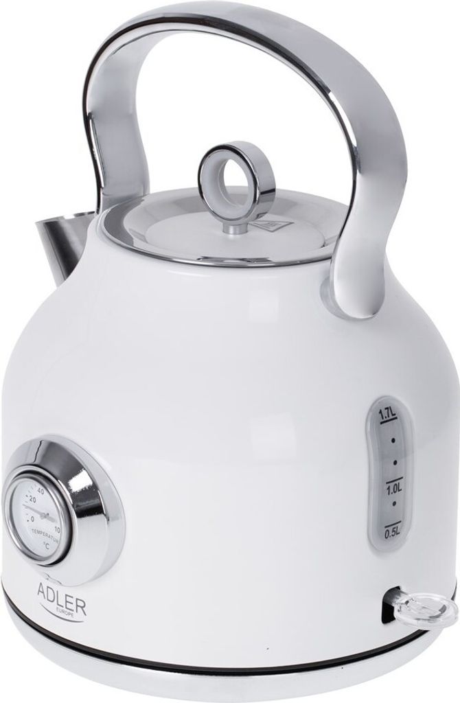 Adler AD 1346, 1,7 l, 2200 W, Metaliczny, Biały, Stal Zdjęcie produktu 