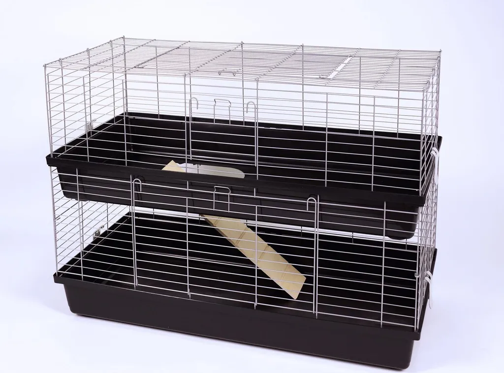 Cage pour lapins 1,2m double étage facile à nettoyer et sans odeur