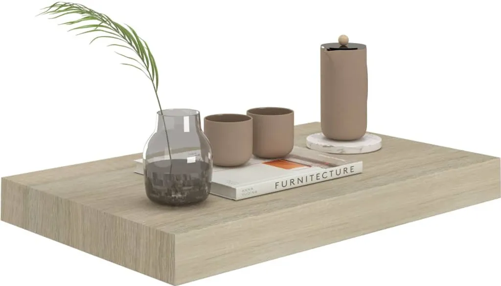 Étagère murale chêne 40 cm : solution de rangement sans équerre visible