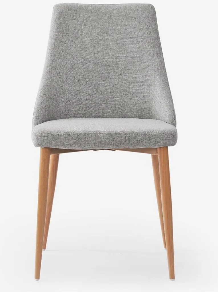 Chaise rembourrée Sirka tissu gris clair grand confort de séjour - 4