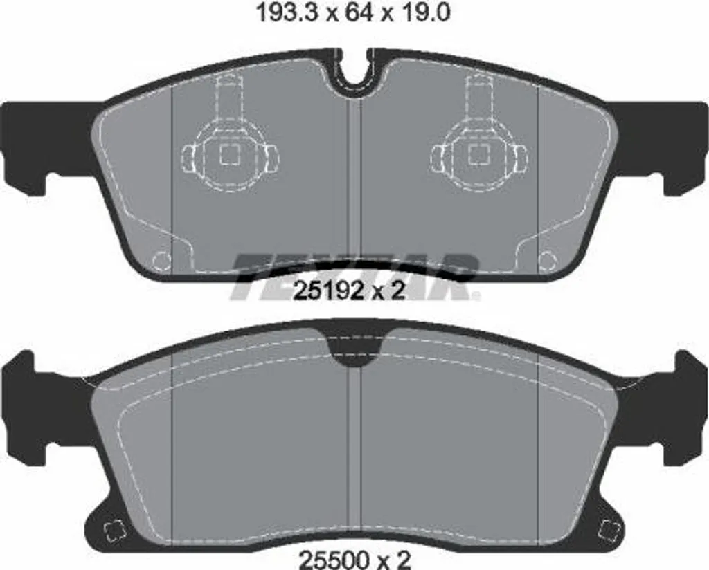 Jeu de plaquettes de frein à disque pour Mercedes Classe GL, GLE et GLS