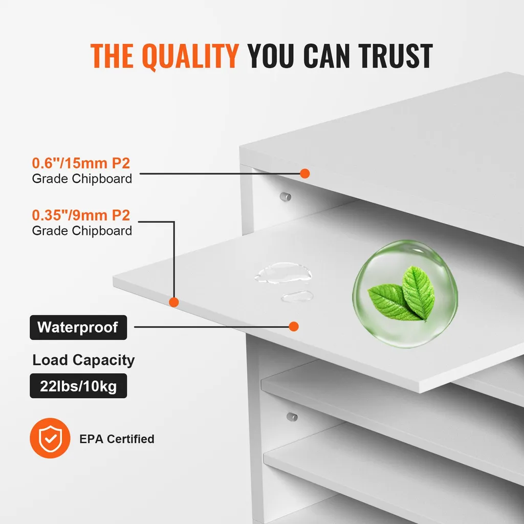 Organiseur de documents blanc multi-compartiments pour tri courrier - 8