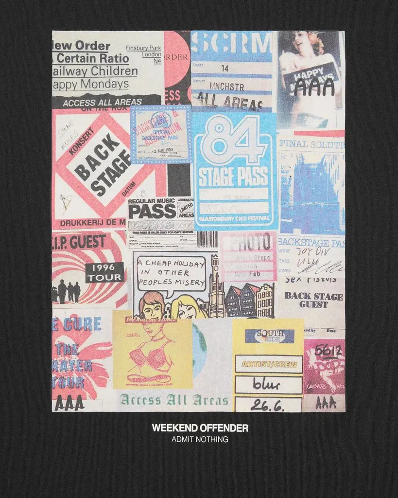 T-shirt noir Weekend Offender à imprimé graphique tendance streetwear