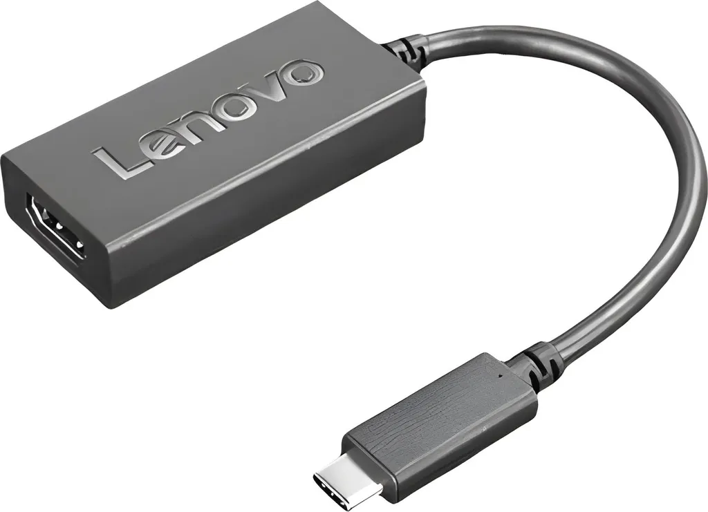 Adaptateur Lenovo USB-C vers HDMI 2.0 - Convertisseur Vidéo 4K 60Hz Noir