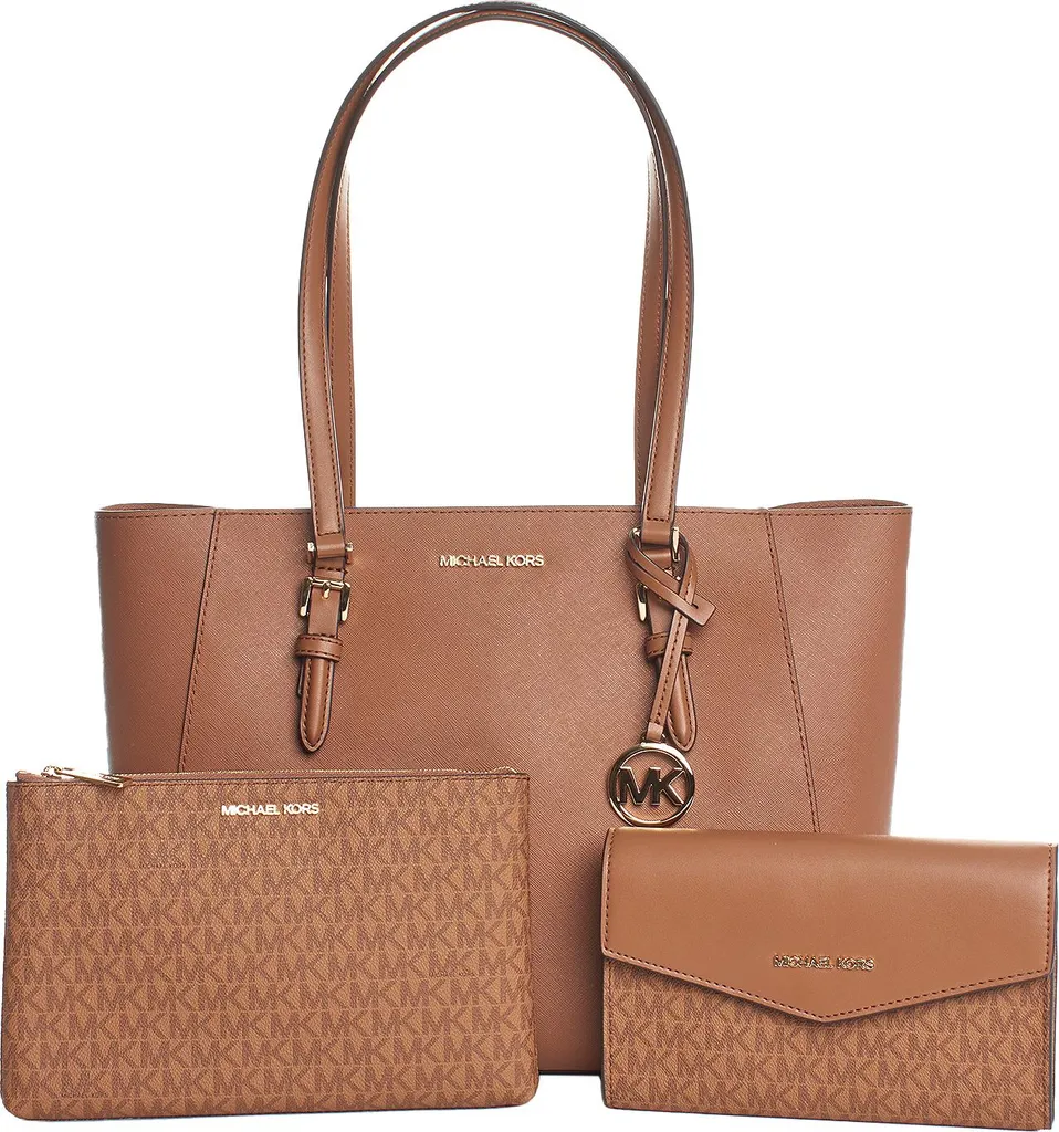 Sac Michael Kors Charlotte 3 en 1 en cuir Saffiano avec finitions Or