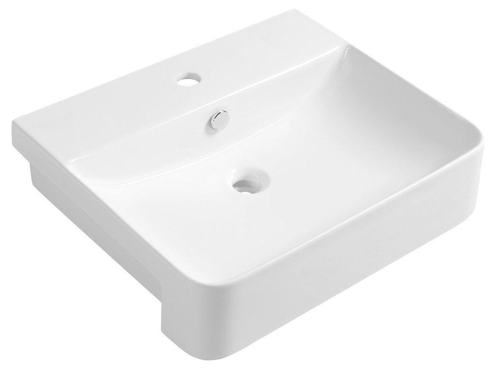 Isvea SOTT AQUA Keramik-Waschtisch zum Einbauen 59x49cm, weiß
