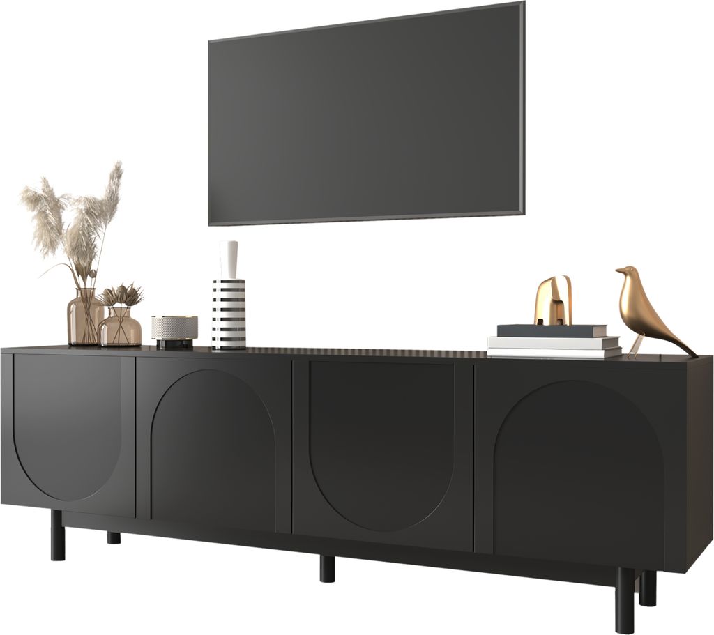Lowboard, 175/38/56 cm, TV-Schrank, Fernsehtisch, Fernsehschrank für Wohnzimmer, stehend, matt