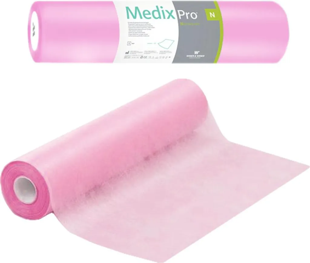 MedixPro Rotolo Igienico Professionale 70x50 cm Rosa 20g - 100 Pezzi