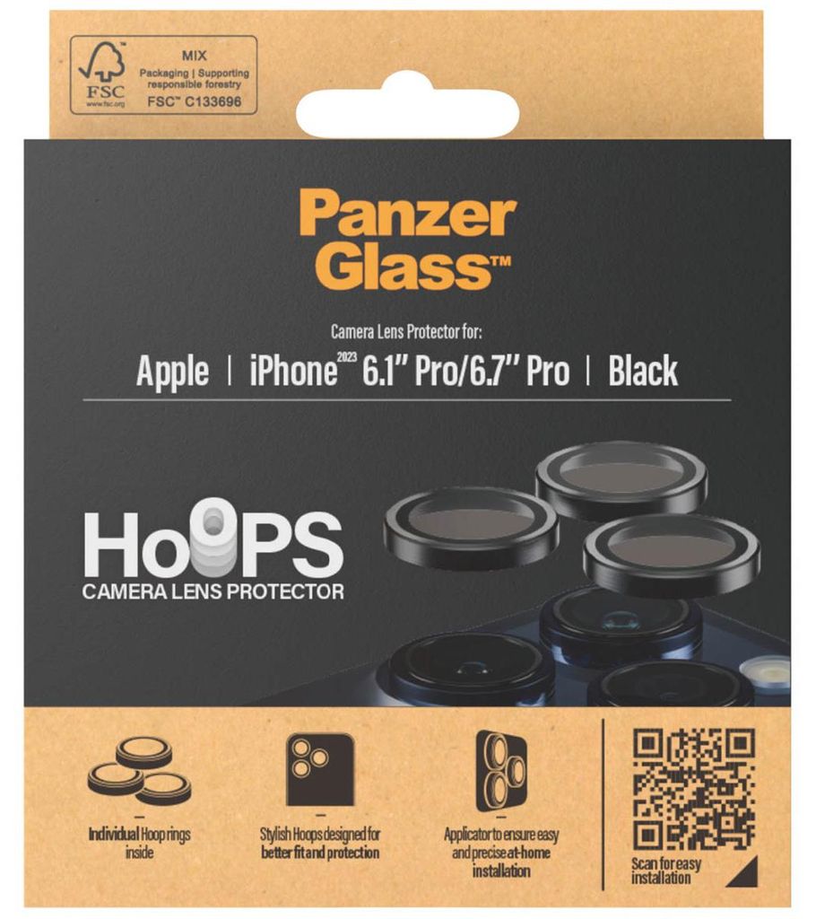 PanzerGlass Hoops Camera Beschermfolie voor iPhone 15 Productafbeelding 