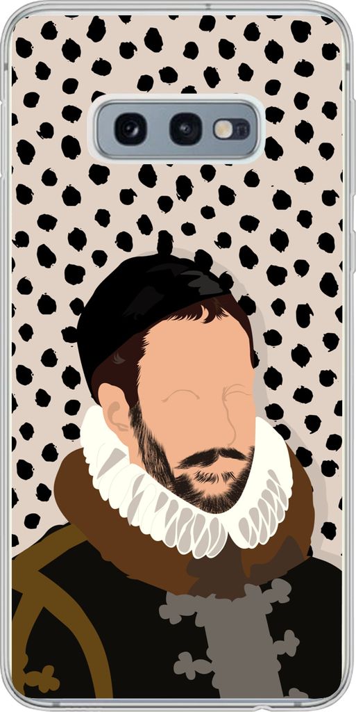 MuchoWow Handyhülle Schutzhülle Hülle für Telefoonhoesje Samsung Galaxy S10e Alte Meister - Wilhelm von Oranien - Punkte - Vintage Silikon So...