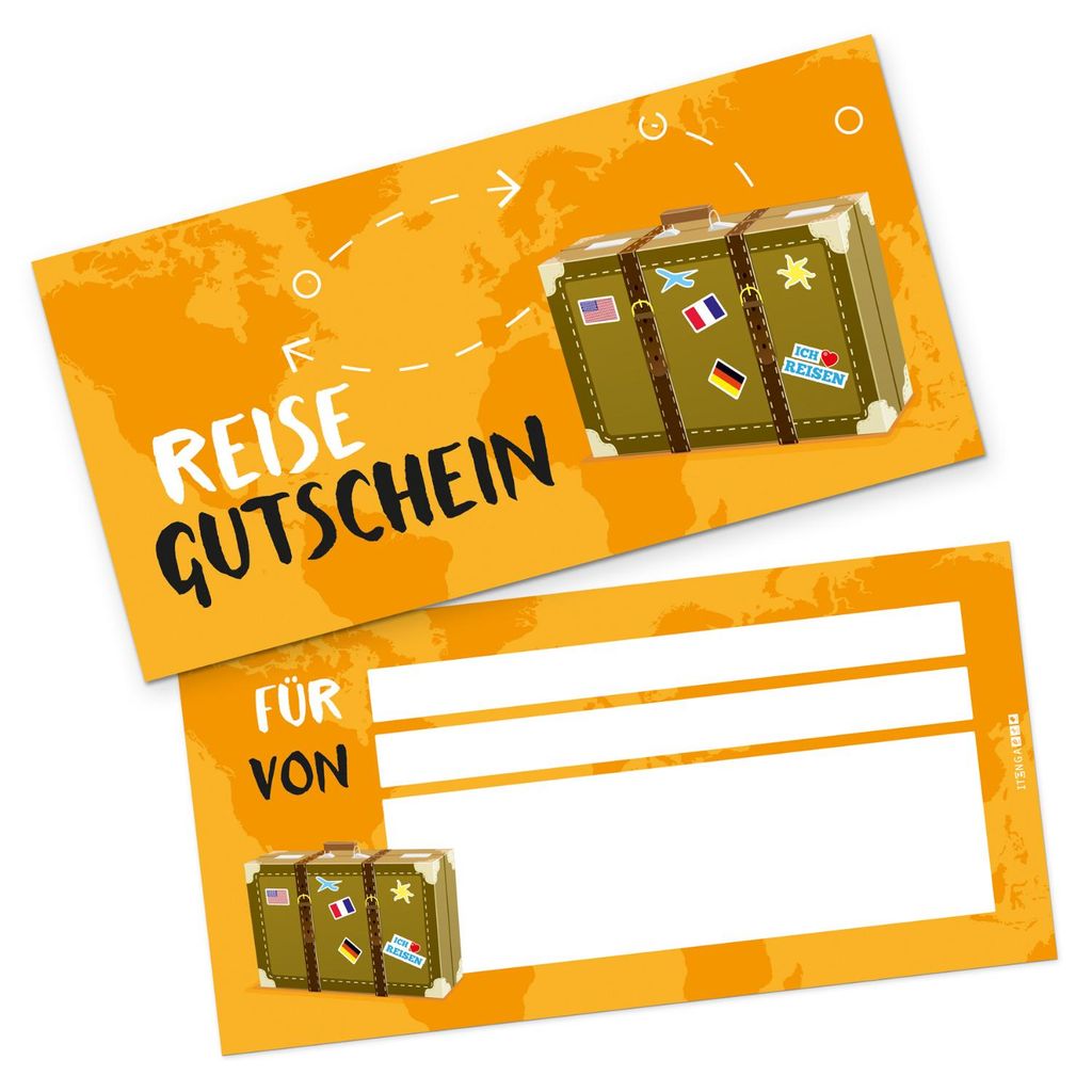 itenga Geschenkgutschein Reise Reisekoffer - Gutschein zum Produktbild 