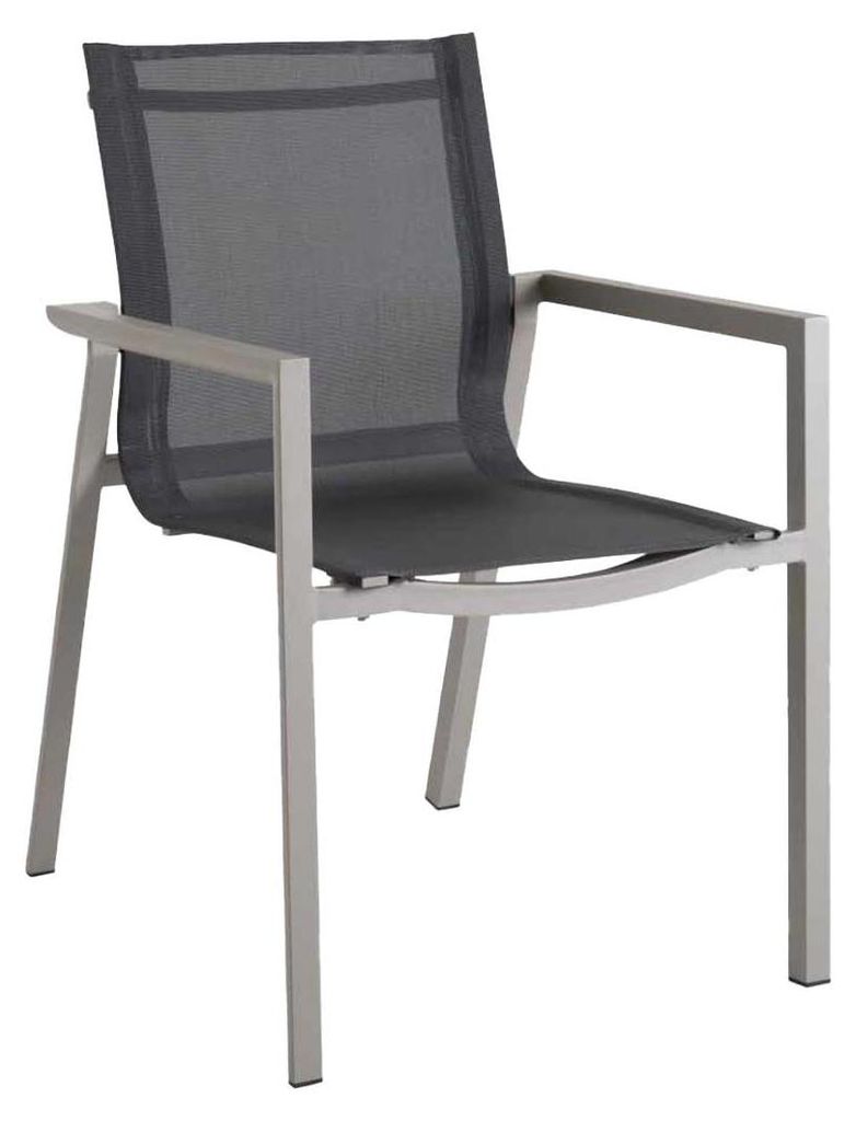 Stapelbarer Gartenstuhl Delia | Khaki | Textilene | Brafab Produktbild 
