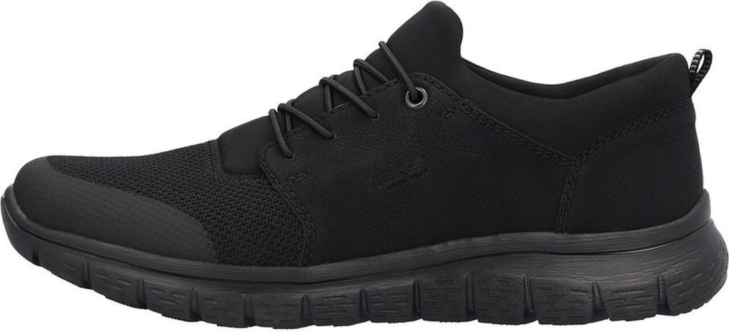 Rieker Herren Sneaker Sock Schnürschuh Gummizug B6650, Größe:44 EU, Farbe:Schwarz