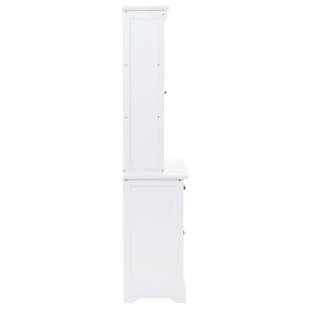 "im Sonderangebot" Vitrinenschrank mit 4 Türen MDF und Kiefernholz 80x40x180 cm DEMöbel 5441098
