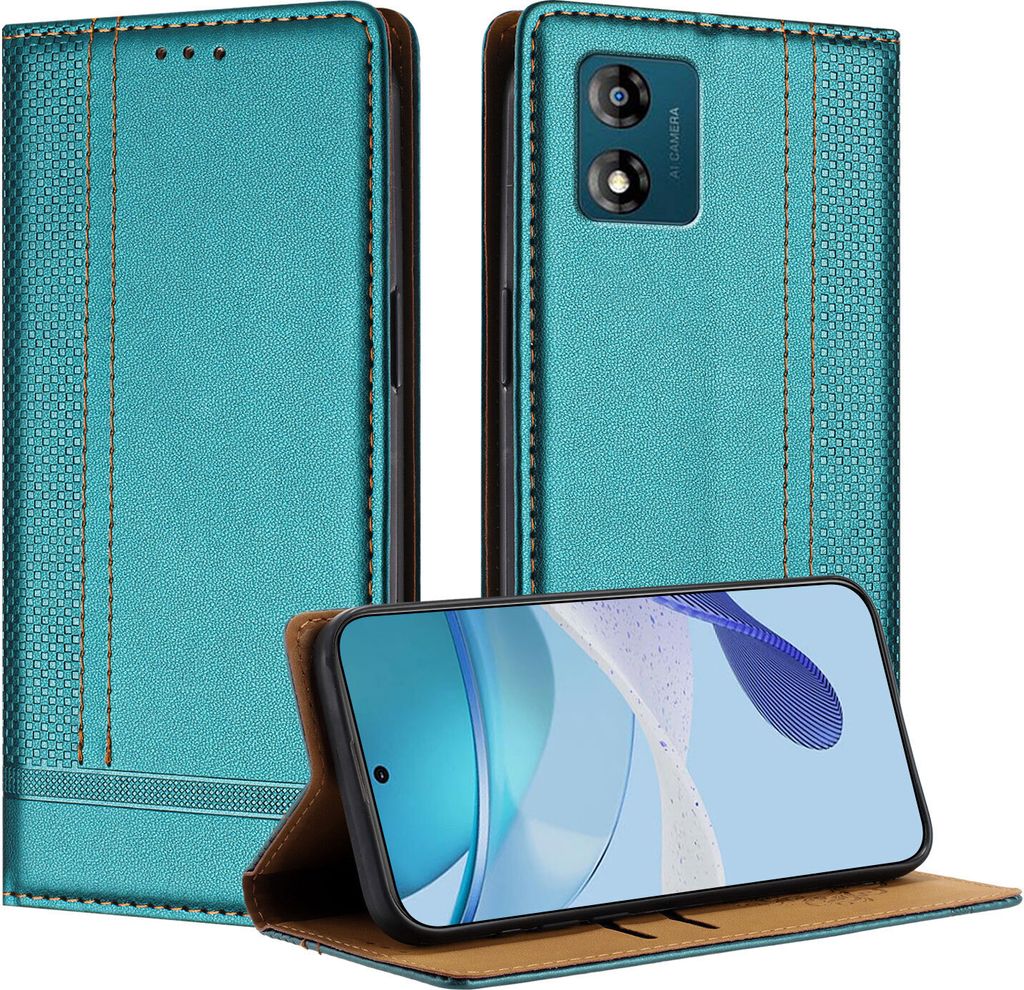 Pouzdro pro Motorola Moto E13 kožené flipové pouzdro s Obrázek produktu 