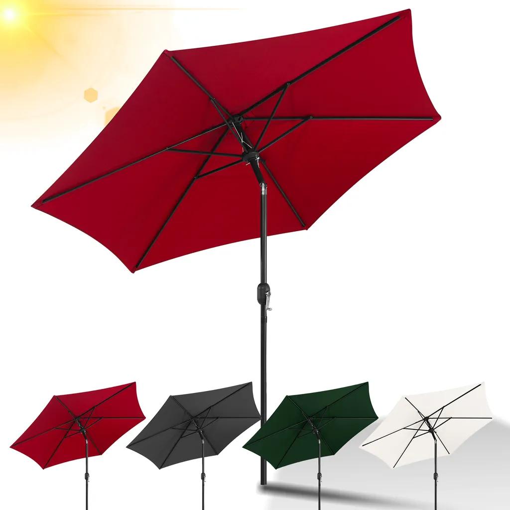 Ombrellone TolleTour 270 cm Rosso - Alluminio e Tessuto UV40+