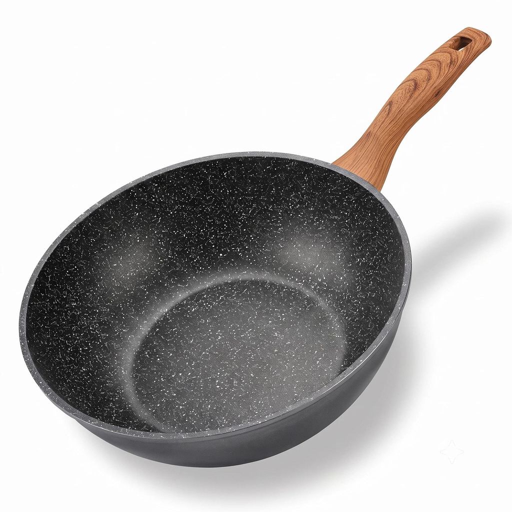 STONELINE® Back to Nature Wok 30 cm | Holzoptik Produktbild 