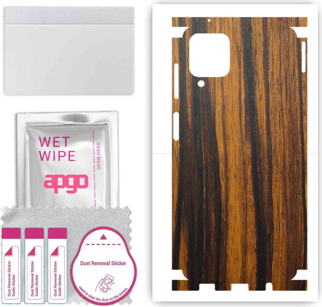 apgo Rückseite + Seiten Schutzfolie, Skin, kompatibel mit Samsung Galaxy A12, Hinten Displayschutzfolie aus Vinylfolie, kratzfest, einfache Montag...