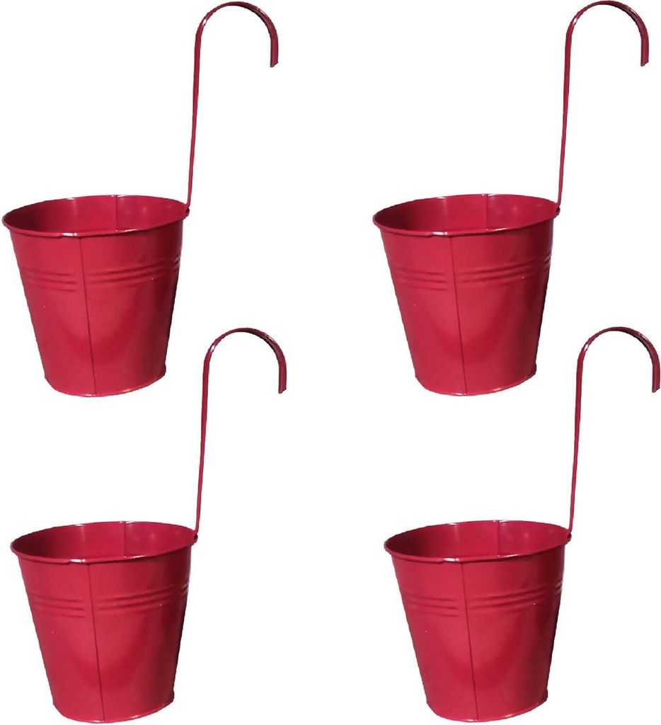 4 Stück ROT Hängetöpfe Blumentopf 14 cm Produktbild 