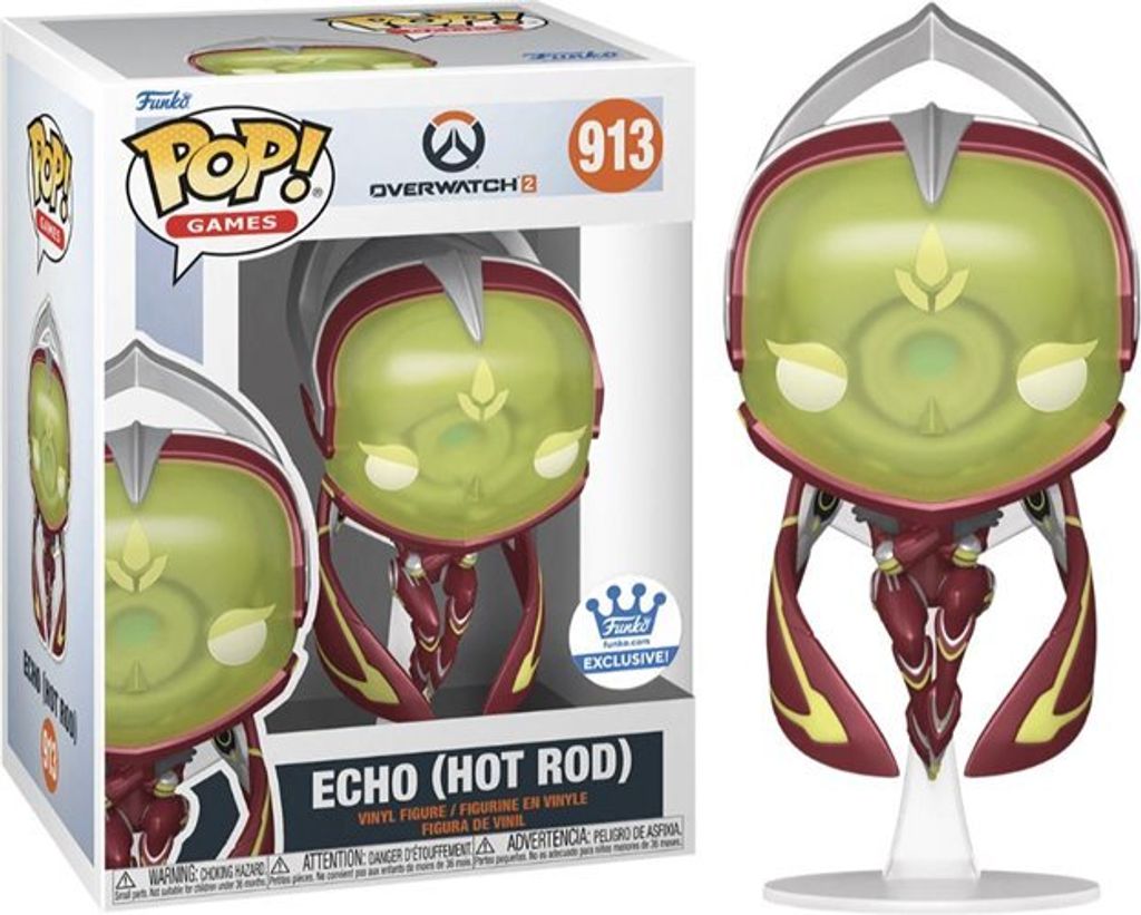 Funko Pop! Games: Overwatch 2 - Echo (Hot Rod) #913 Funko Shop Exclusive
