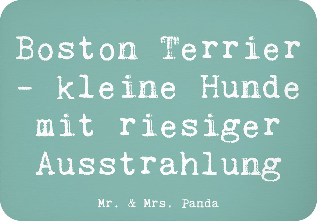 Mr. & Mrs. Panda magnet Spruch Boston Terrier - Meeresbrise - Geschenk, Hunderassen Eigenschaften, Kühlschrankmagnet, Hundeliebhaber, haftmagnet, ...