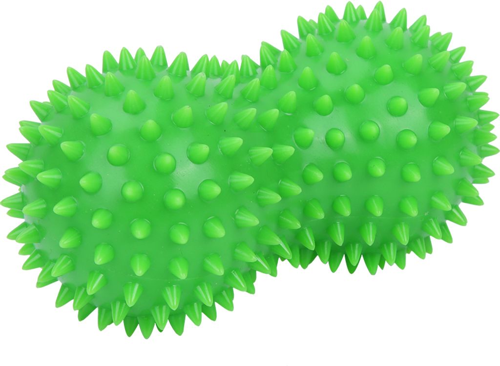 Noppen-Massageball, PVC Erdnussform in Grün, für Rücken, Füße & Muskelentspannung
