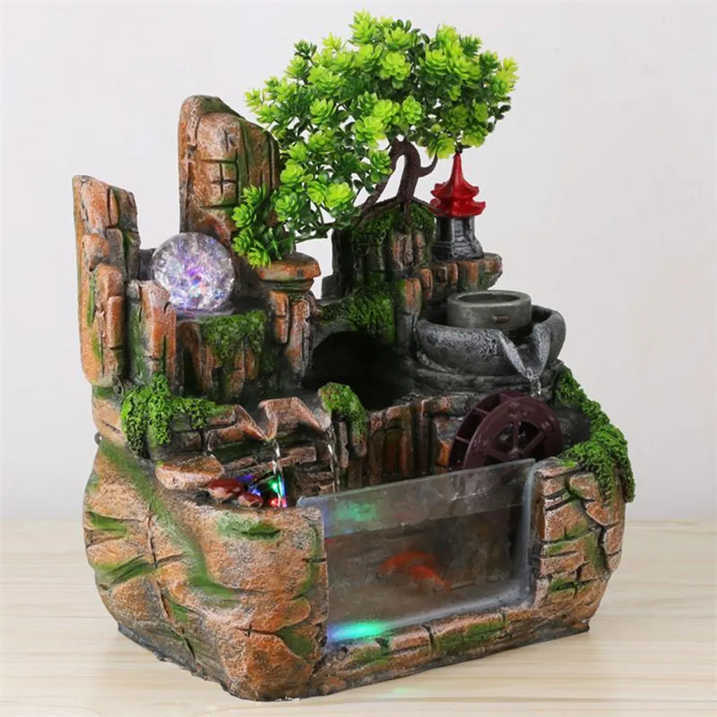 Fontaine d'intérieur zen cascade d'eau pour décoration de bureau chic