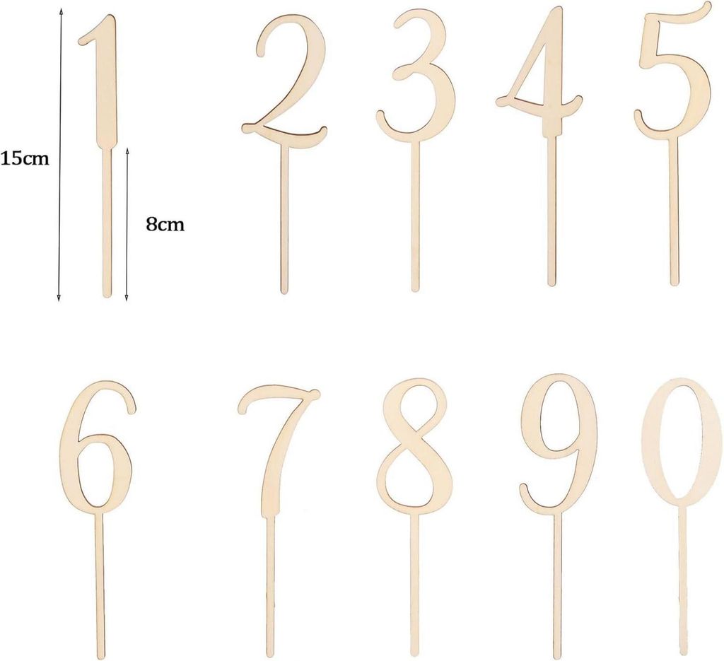 10 Goldene Zahlen-Cake-Topper 0-9 – Wiederverwendbare Tortendeko Für Geburtstag, Hochzeit & Mottoparty