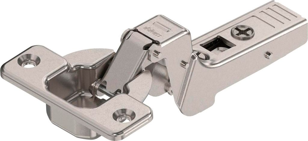 BLUM CLIP top Profiltürscharnier 95°, 18mm gekröpft mit Feder, Schrauben