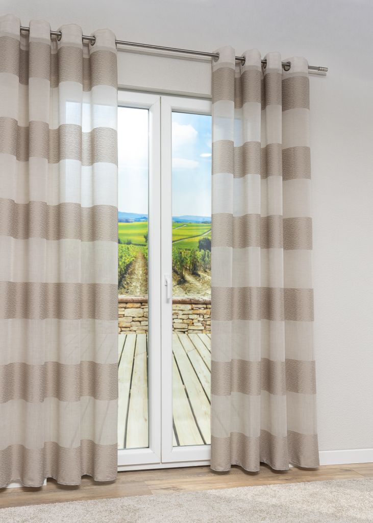 Ösenschal Lysel Luepa in den Maßen (B x H): 144cm x 245cm in beige