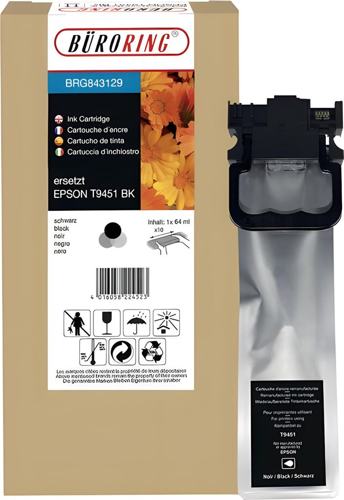 Tintenpatrone XL, schwarz, ersetzt Epson T9451, Inhalt 100 ml,