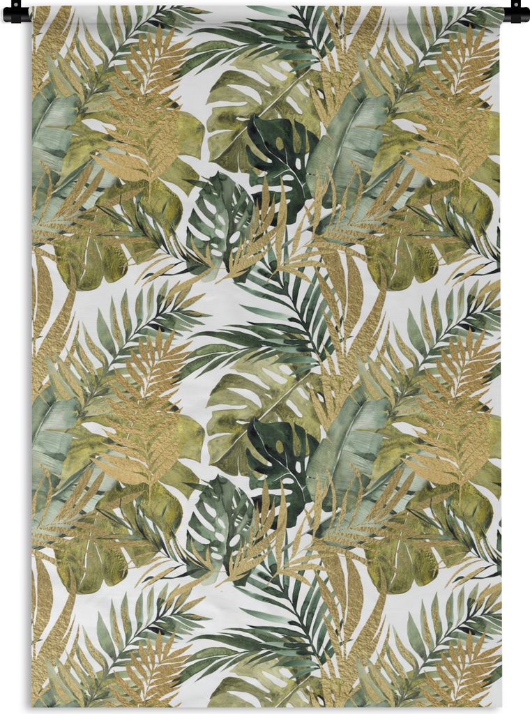 MuchoWow Wandteppich Wandbehang Tropisch - Blau - Grün 120x180 cm Tapisserie Dekoration Wandtuch - Schlafzimmer - Dekorationen für das Haus