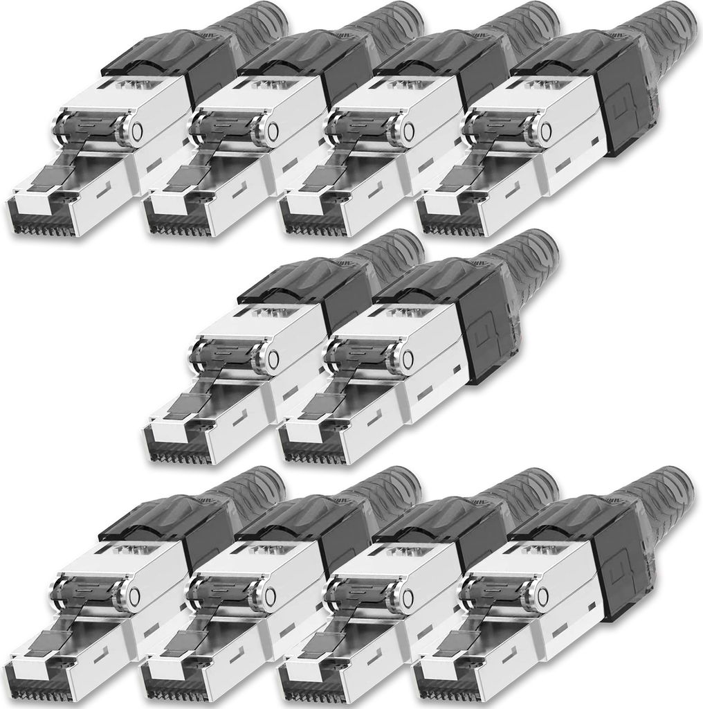 NEXMEX 10x Netzwerkstecker Cat 7 CAT7 RJ45 Stecker Produktbild 1