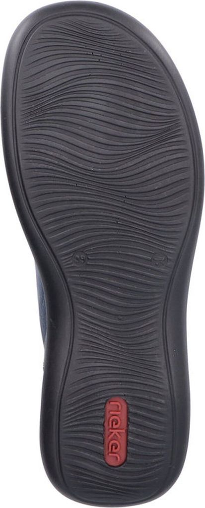 Rieker Damen Slipper aus Leder in Flechtoptik mit Gummizug Produktbild 